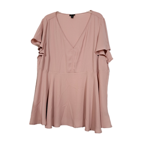 torrid Tops - Torrid Blush Flutter Sleeve Top